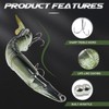 GOTOUR Fishing Lures Lifelike Multi Jointed Swimbait for Freshwater and