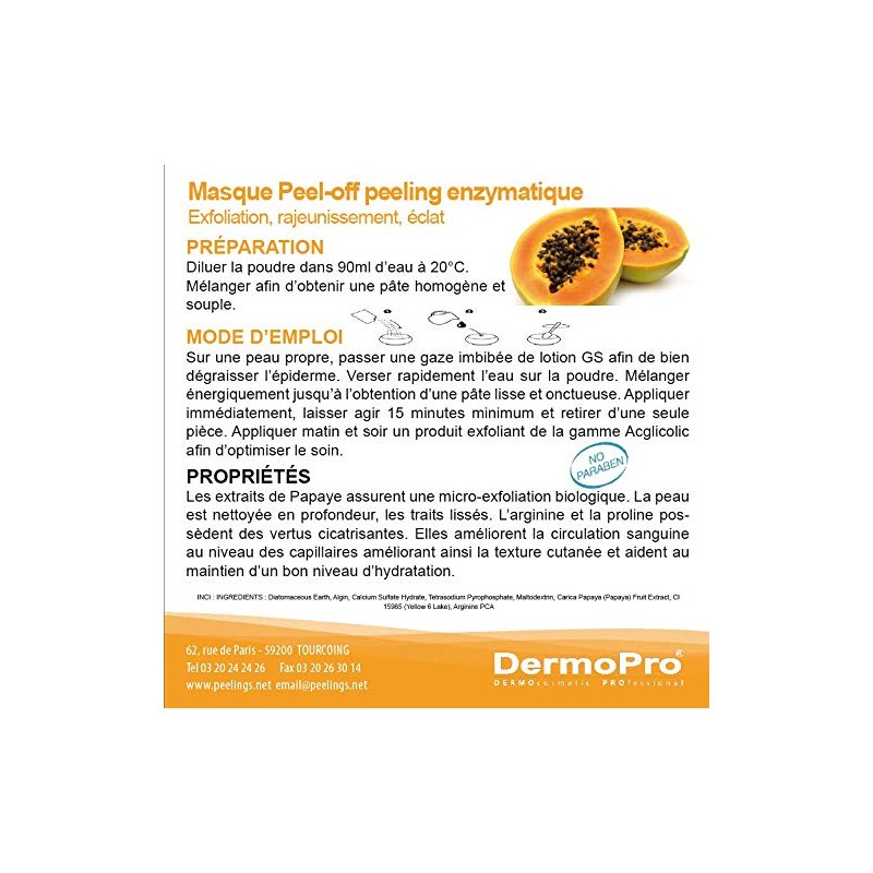 Papaya Exfoliating Mask Peel Off Face Masks Alginate Exfoliating and
