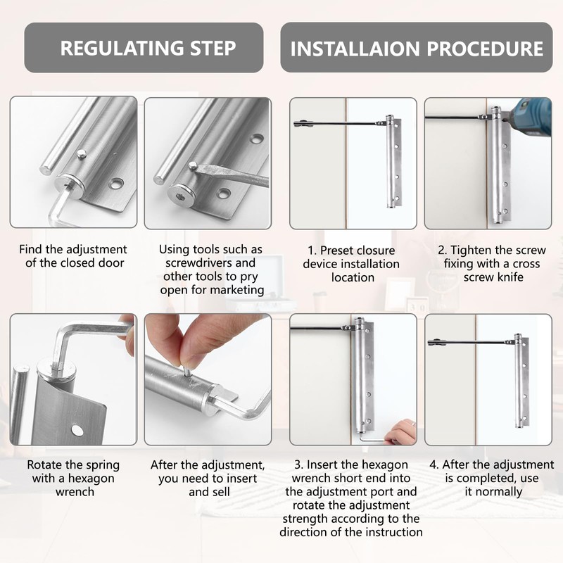 KUBDPQOR Automatic Door Closer - Quality Piece Door Closer for