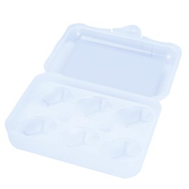 6 Girds Egg Holder Container, Plastic Egg Storage Box, Egg Storage Containers with Lids, Eggs Food Storage Box Container, Egg Dispenser Holder Case for Camping Picnic Travel Kitchen Refrigerator