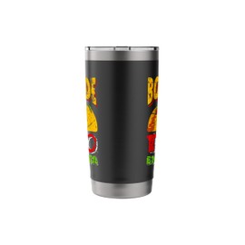 Bona Fide Taco Entusiasta Funny Tacos Mexican Food Costume Stainless Steel Insulated Tumbler