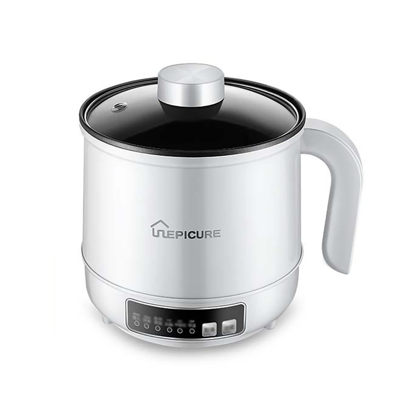 Aoresac Electric Pot 1.7L Non-stick Ramen Cooker Automatic Insulation/Timing for