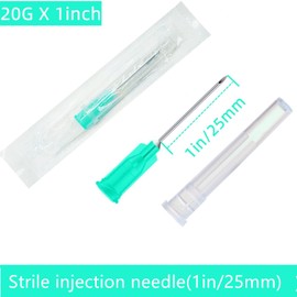 100 Pcs 21 Gauge 1 Inch Sterile Disposable Lab Supplies, Scientific and Industrial Dispensing Needle Accessories