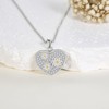 Daisy Chain Necklace 925 Sterling Silver Daisy Heart Shape Pendant