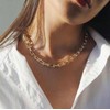 LUXSTAR Women's U-Link Chain Necklace, Hypoallergenic, Stainless Steel, 45 cm,