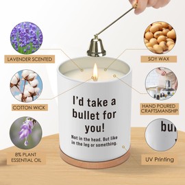 Christmas Best Friends Friendship Gifts for Women, 10OZ Besties BFF Birthday White Elephant Baskets Gifts for Friend Men Her Him Female Male Soul Sister Stocking Stuffers Lavender Scented Soy Candle