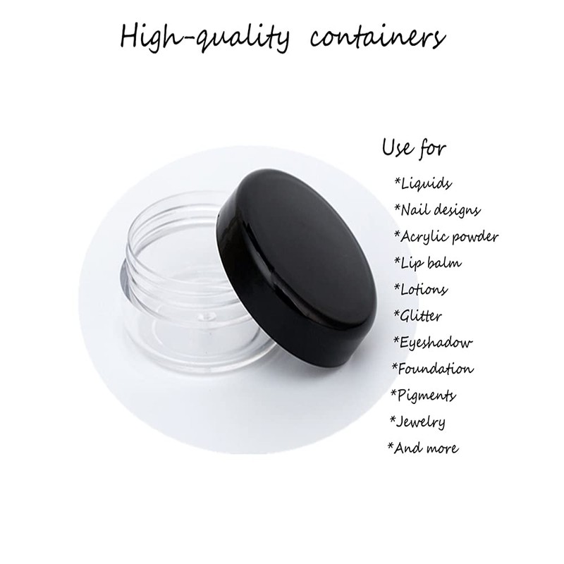 ZEJIA 5 Gram Sample Containers with Lids, 100PCS Mini Makeup