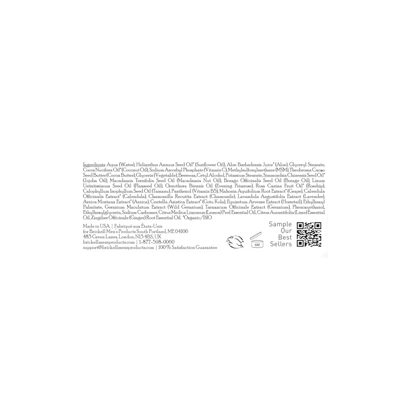 Brickell Men Products Crema Antienvejecimiento Hombre Natural Orgánica Aroma Vitamina
