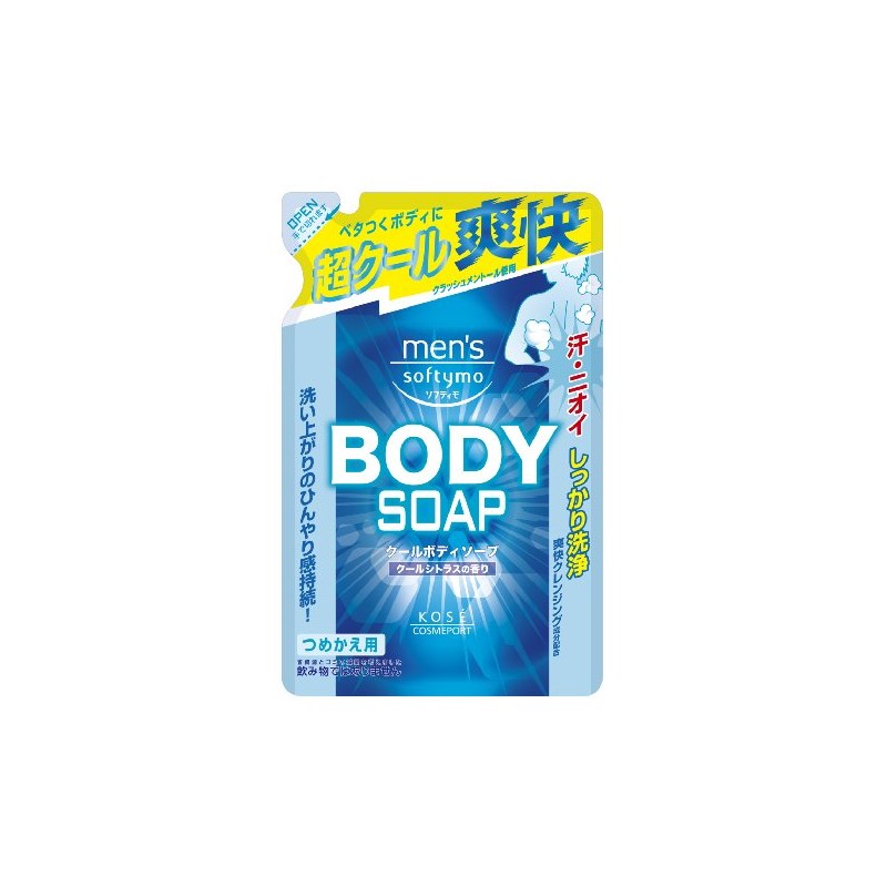 KOSE コーセー メンズ ソフティモ クールボディソープ つめかえ 400ml