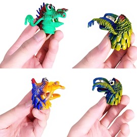 Cartoon Silicone Animal Finger Puppets Monster Storytelling Doll Theater Soft Doll Kids Toys Gift Fingers Gloves Fingertip (Style B)