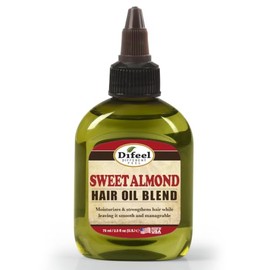 Difeel Aceite natural premium para el cuidado del cabello, aceite de almendras dulces, 2.5 onzas