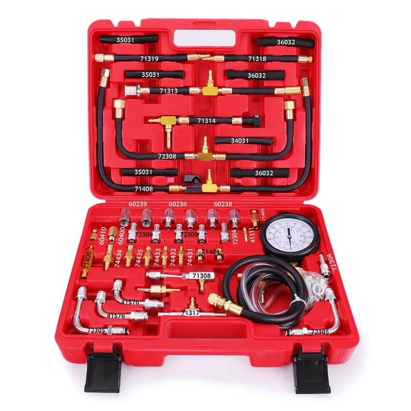 BETOOLL Pro Fuel Injection Pressure Tester Kit Gauge 0-140 PSI