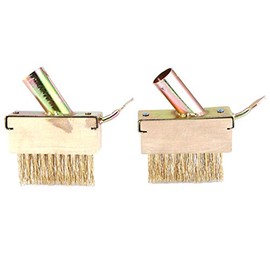 DOITOOL 2Pcs Moss Removal Deck Crevice Tool, Moss Remover Brush Grout Brush Cleaner Wire Brush with Scraper for Cleaning Paving Joints, Sidewalk, Patio Stones, Bricks and Driveway Cracks