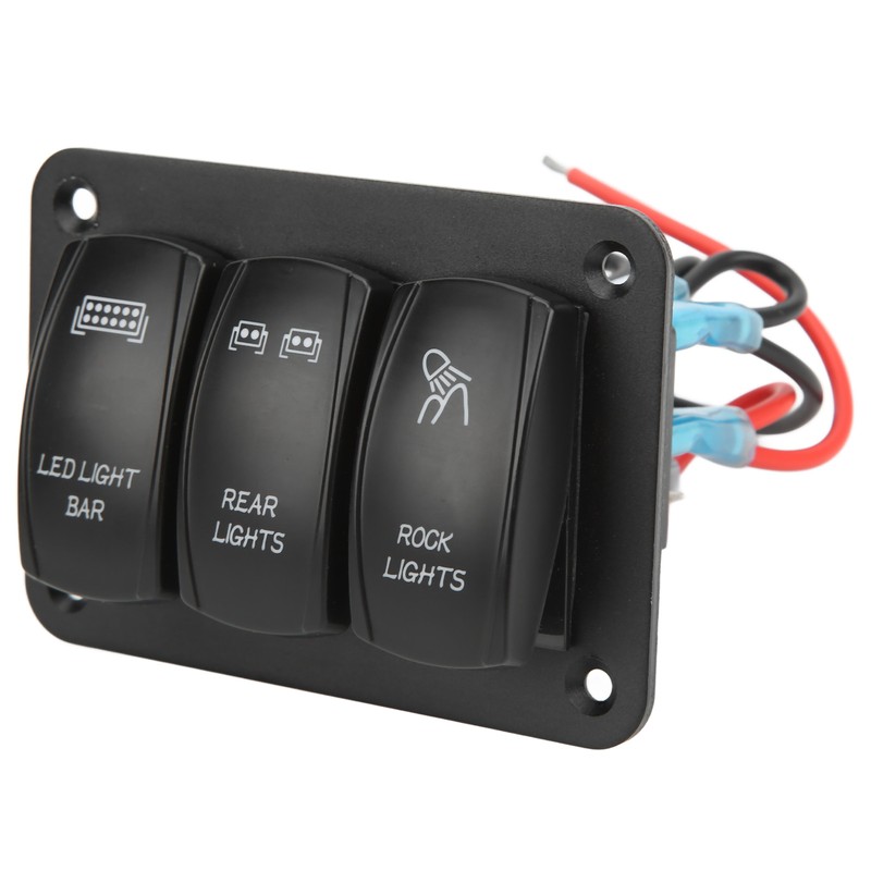 5Pin 3 Gang Rocker Switch Panel Led Light Bar Switch