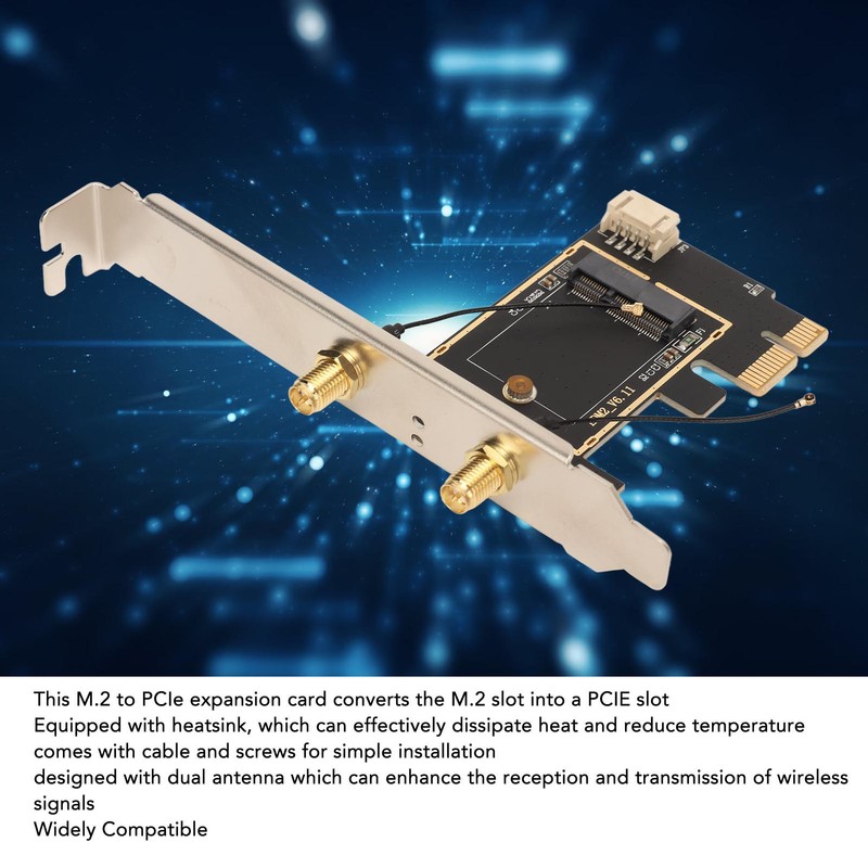 M.2 to PCIe Expansion Card Dual Antenna Stable Widely Compatible