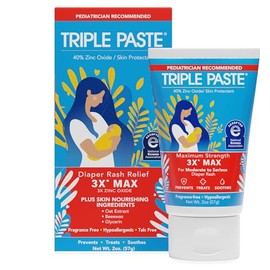 Triple Paste 3X Max Strength Diaper Rash Ointment, 40% Zinc Oxide, 2 oz