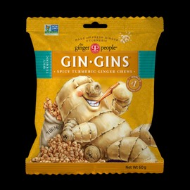 The Ginger People Gin Gins Ginger Candy Bag Chewy Spicy Turmeric 60g