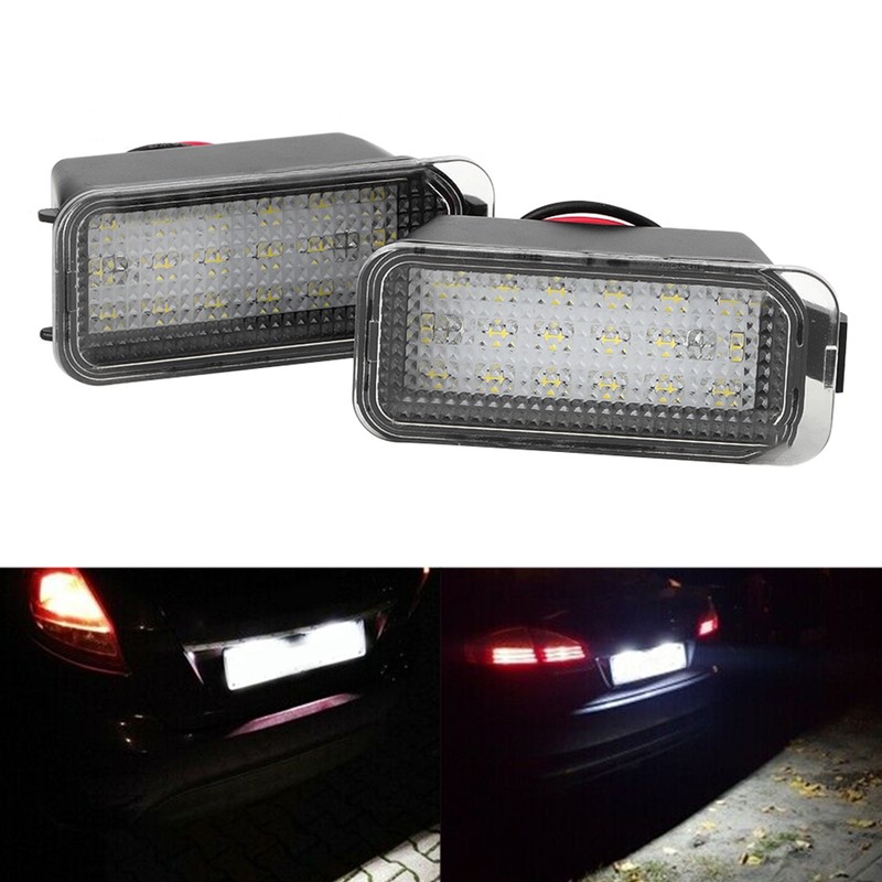 1 Pair DC12V 3200K 18 LEDs Number Plate License Panel