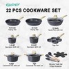 GiPP 22 Piece Ceramic Pots and Pans Set Non Stick