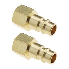 EMSea 2PCS Compressed Air Plug Nipples NW 7.2 with 1/4 Inch Internal Thread for Compressed Air Connection Air Hose Fittings Air Compressor Quick-Connect Male Plug