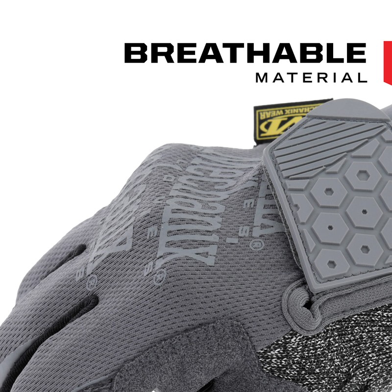 Mechanix Wear Box Cutter™ Warehousing Work Gripper Gloves (Small, Grey)