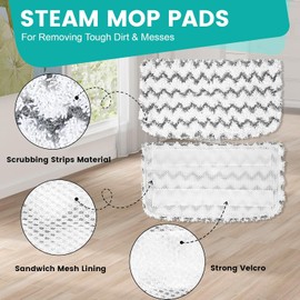 14 paquetes de almohadillas de repuesto para mopa de vapor compatibles con Shark Steam Mops S1000/S1000A/S1000C/S1000WM/S1001C, almohadillas lavables para vaporizador de piso, almohadillas limpiadoras