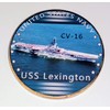 Navy USS Lexington CV-16 Colorized Challenge Art Coin