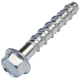 AERZETIX - C57363 - Set of 10 Concrete Screws with Hexagonal Head with Neck Diameter 10x60 mm - Direct Attachment without Dowels - for 13 mm Hex Key - Steel - for Renovation Work on Construction