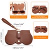 FEISEDY 2Pack Soft Leather Sunglass Bag, Holder Eyeglasses Case, Portable