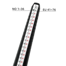 Ring Sizer Plastic Set Ring Mandrel with British Ring Sizer Measuring Scales Set for Measuring Ring Diameters, Finger Measuring Rings