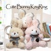 [byDream] Rabbit Keychain Rabbit Bag Charm Plush Bunny Keychain with