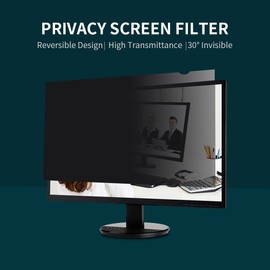 Privacy Screen Filter Reversible High-transmittance 30° Invisible Anti-UV Anti-glare Film for 27'' Monitor with 16:9 Aspect Ratio