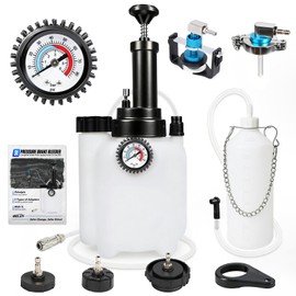 BELEY 3L Manual Brake Bleeder Kit with 5 Master Cylinder Adapters