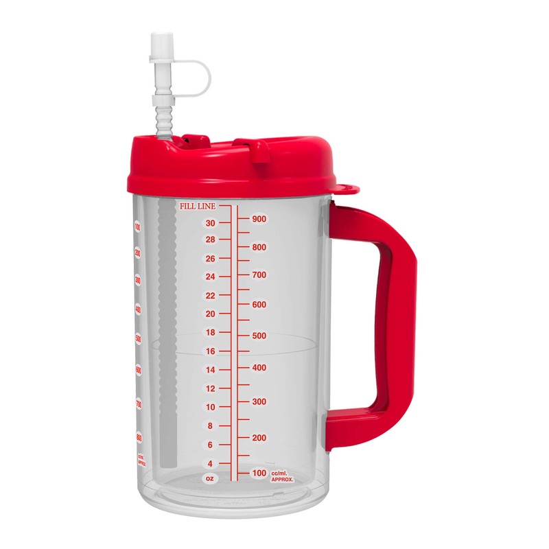 Tazas de viaje aisladas de 32 onzas, color rojo y