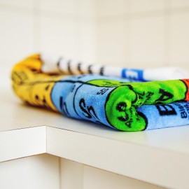 getDigital 12595 periodic table bath towel, cotton, multicoloured, 140 x 70 cm