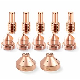 204323 Drag Shields 204325 Tips 192047 Electrodes Fit Miller Spectrum 625 ICE40 C/T Hobart AirForce 625 Plasma Cutting Torch Consumables(PK12)
