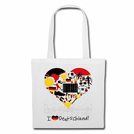 Shoulder Bag I Love Football Germany World Champion European France Fourth Final Half Final European Championship Shopping Bag School Bag Gym Bag in