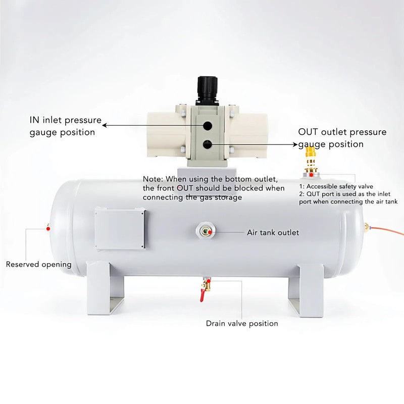 Taddien Gas Booster Pump, Pneumatic Valve Air Compressor Cylinder Air
