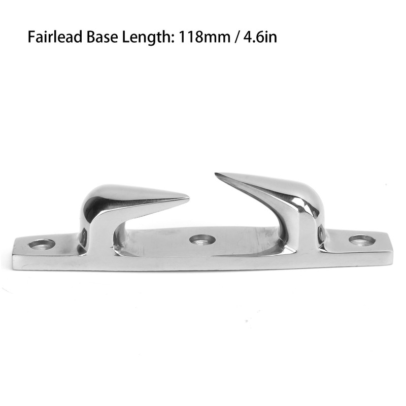118mm/4.6in Bow Chock Stainless Steel Hollow Fairlead Anchoring Mooring Cleats