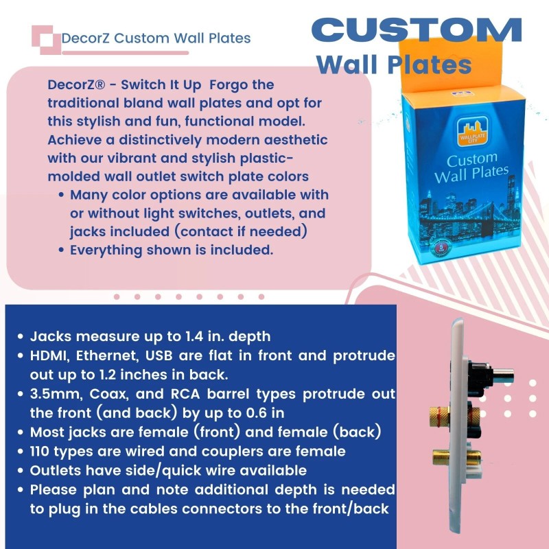 Wallplate City [ 2 GANG ] 15 Amp Round Power