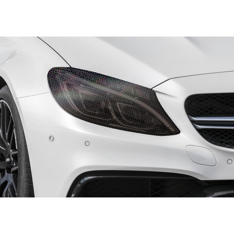 16"x96" Hex Holographic Headlight Tint Matte Medium Smoke Taillight Fog