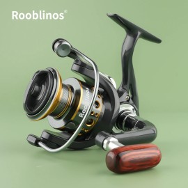 Roolinos BK Wood Texture Handle Fishing Wheel Luya Fishing Wheel 1000-7000 SeriesSpool Capacity: 2000