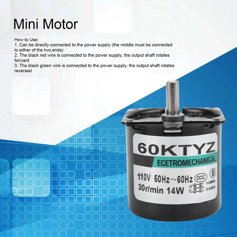 Mini Motor Permanent Magnet AC Synchronous Speed Reduction Eccentric Shaft