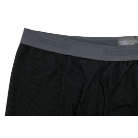 Fruit of the Loom Mens Thermal Underwear Long Johns Pant - Soft Tech Signature Base Layer Bottom, X-Large, Black