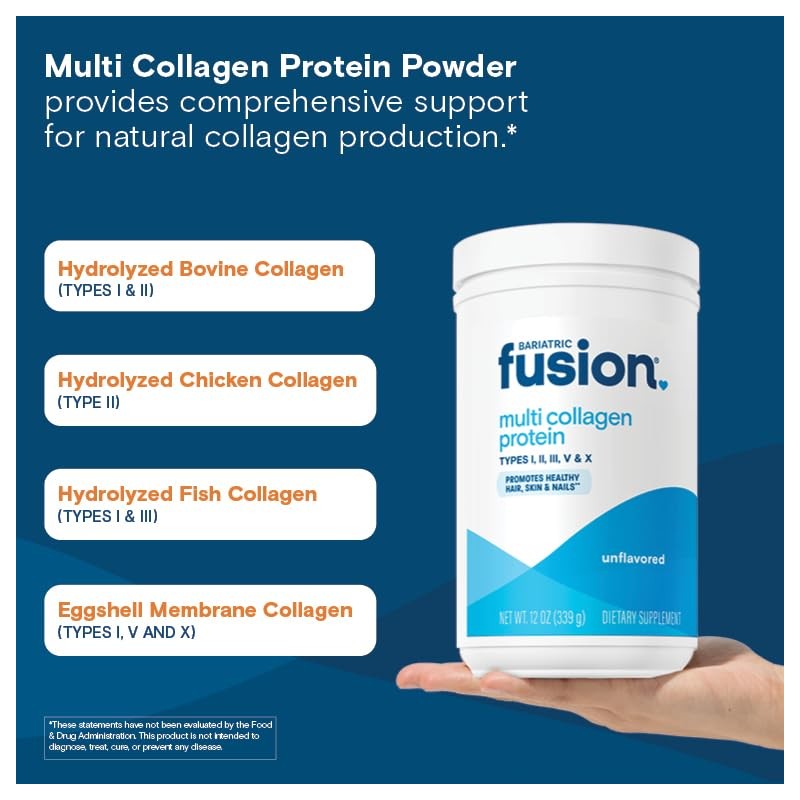 Bariatric Fusion Unflavored Multi Collagen Protein Powder | Hydrolyzed Collagen