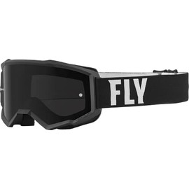 Fly Racing Focus Sand Goggles (Black/White Dark Smoke Lens)
