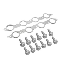 Lizixny LS MLS Exhaust Manifold Header Gasket Pair and Bolts For LS1 4.8L 5.3L 5.7L 6.0L 6.2L 551696 12617944