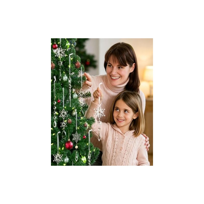 18 Ornamentos navideños, Cristales para arbol de Navidad