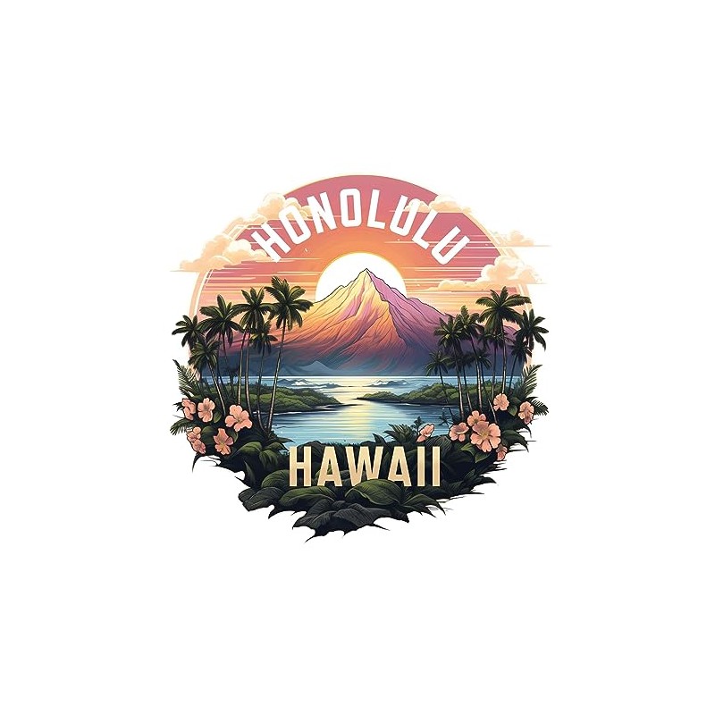 Honolulu Hawaii A Souvenir Fridge Magnet 4-Inch