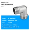 ERGAOBOY Pack of 5 304 Stainless Steel 90 Degree Male